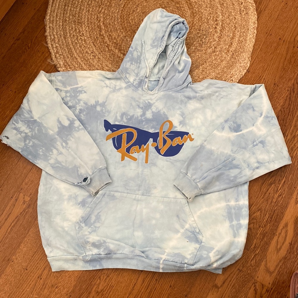 Vintage Ray Ban home dyed oversized distressed sweatshirt M/L